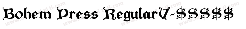 Bohem Press RegularV字体转换